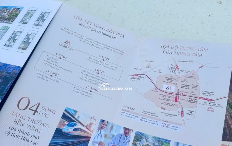 Căn shophouse 160m2 - Có 2 mặt tiền - hướng Đông Nam - Dự án Hòa Lạc Metro City - GĐ 1 giá tốt